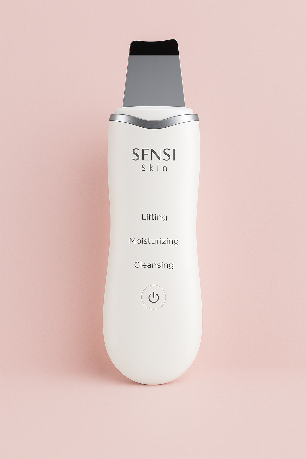 Sensi Skin skincare device on a pink background